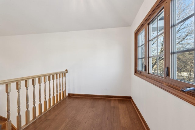 interior space with hardwood / wood-style floors