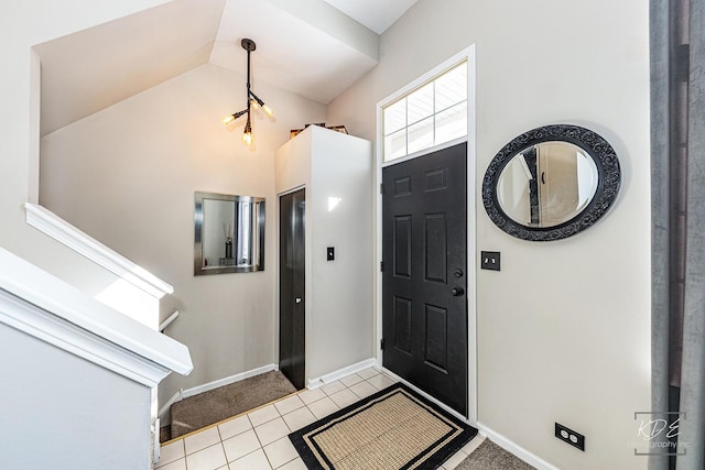 view of tiled foyer