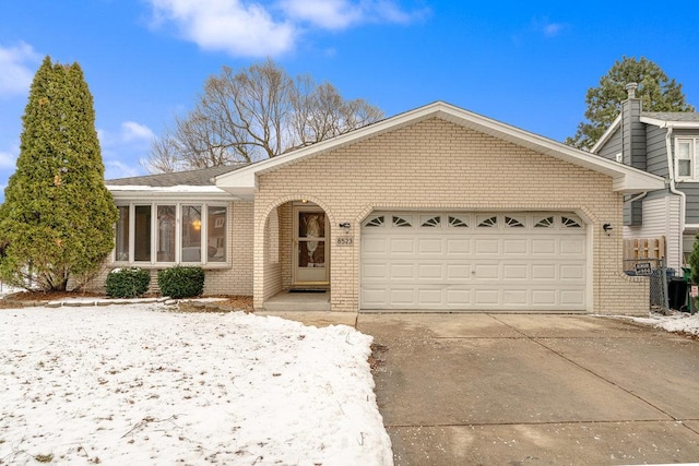 view of front of house featuring a garage