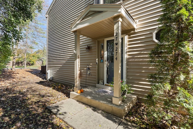 view of doorway to property