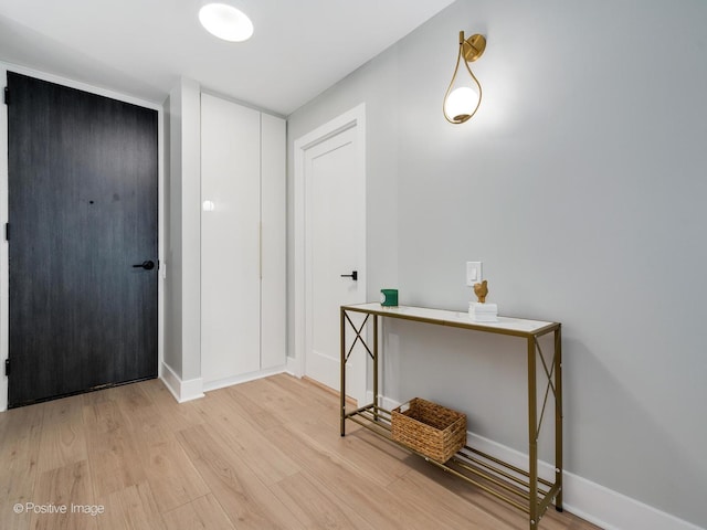 entrance foyer featuring light hardwood / wood-style floors