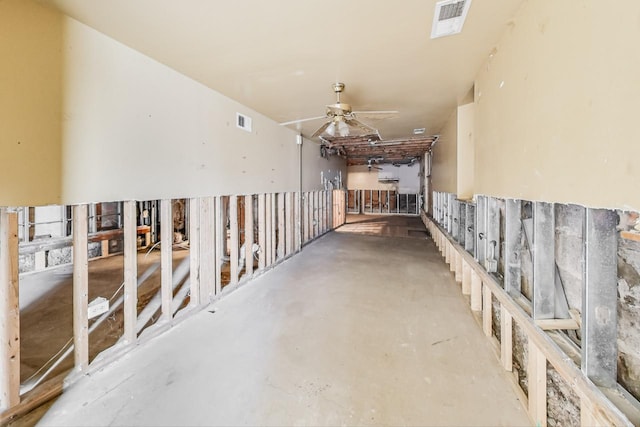 interior space with concrete floors