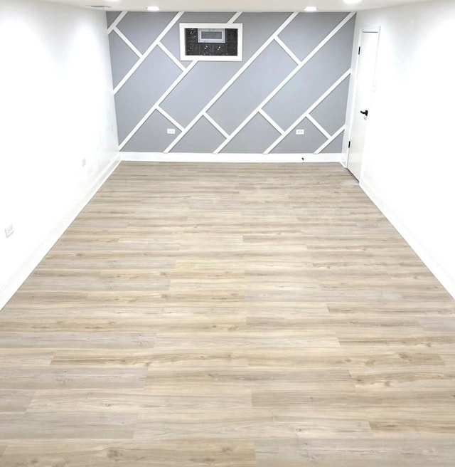 empty room featuring light hardwood / wood-style floors