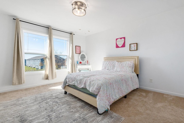 bedroom with carpet floors