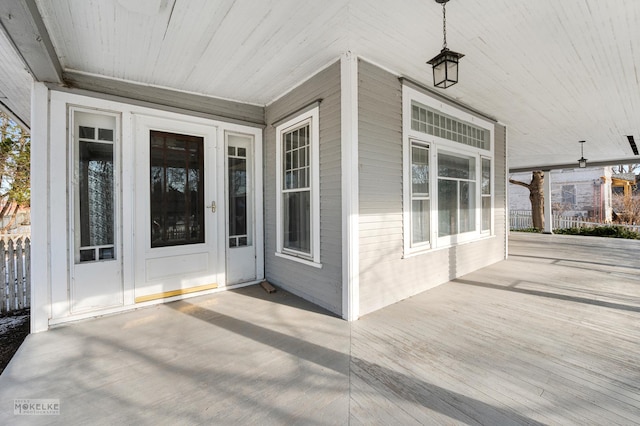 property entrance with a patio