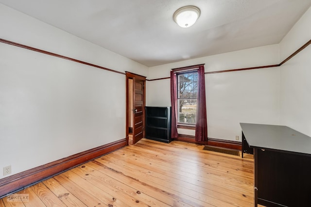 interior space featuring light hardwood / wood-style floors