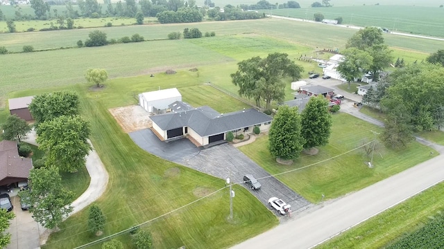 aerial view with a rural view