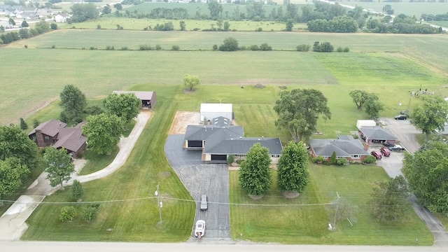 bird's eye view with a rural view