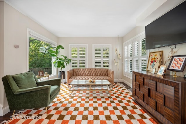 sunroom with plenty of natural light