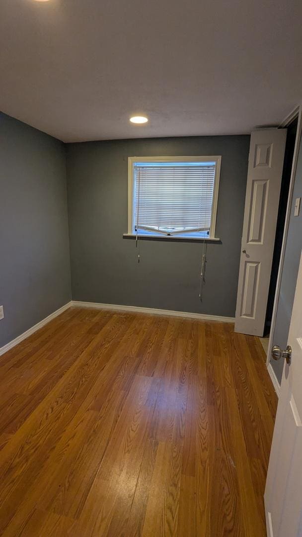 empty room featuring light wood-type flooring