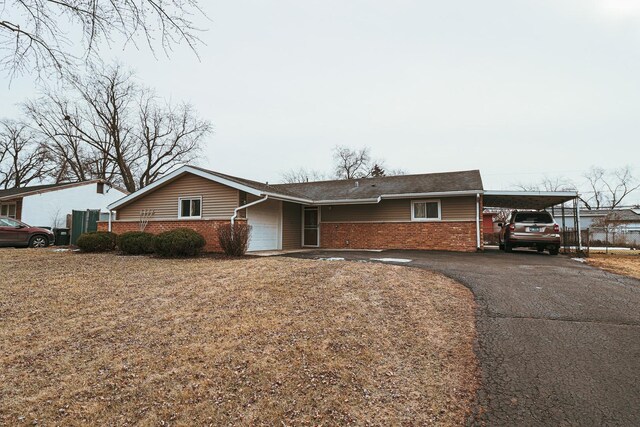 view of single story home