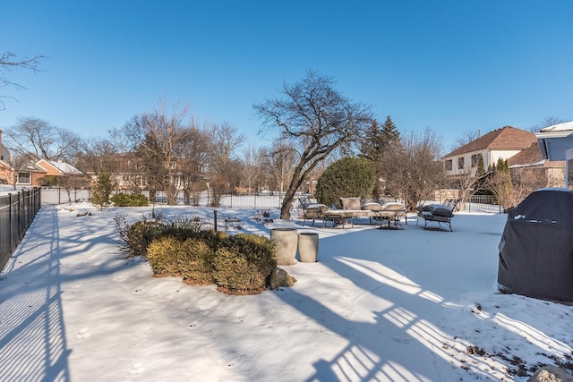 view of snowy yard