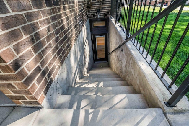 view of stairway