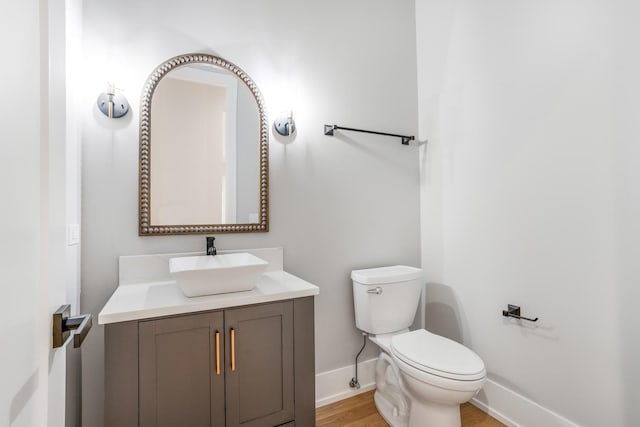 bathroom with toilet and vanity