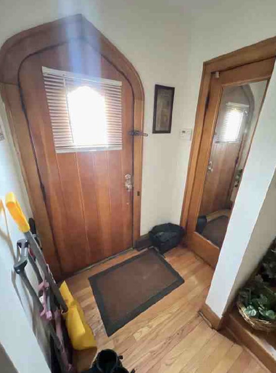 entryway featuring light wood-type flooring