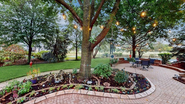 view of yard featuring a patio area