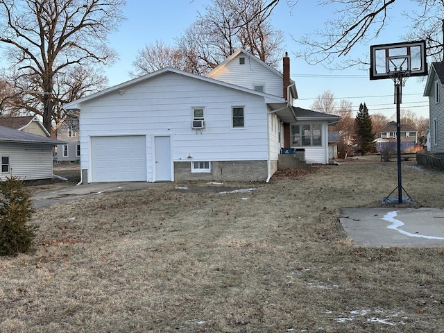 view of property exterior featuring a yard