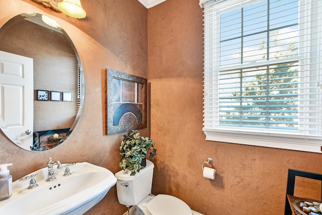 bathroom with sink and toilet