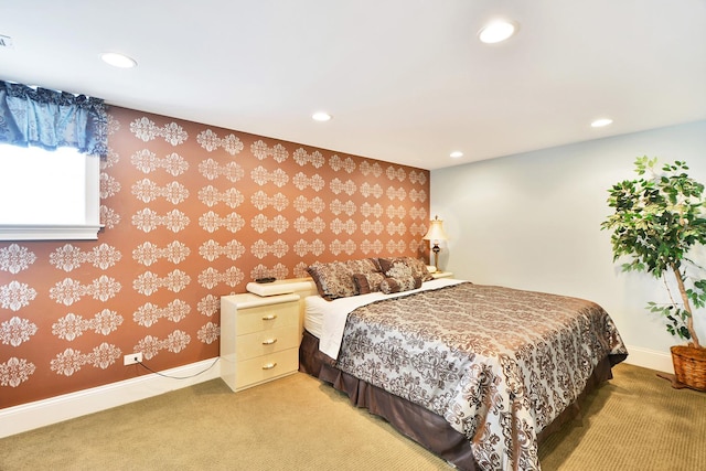 view of carpeted bedroom