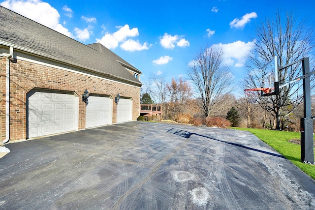 view of property exterior featuring a garage