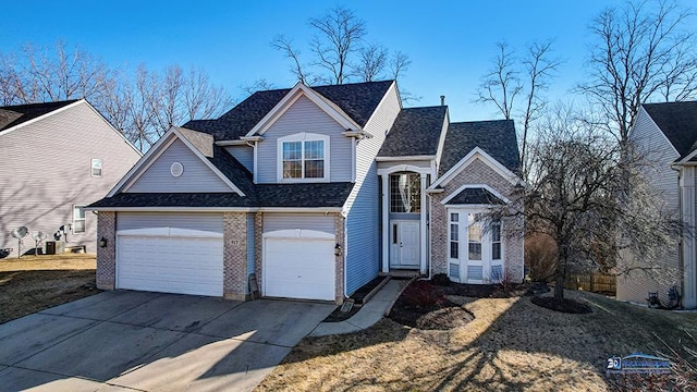 view of front of house featuring a garage