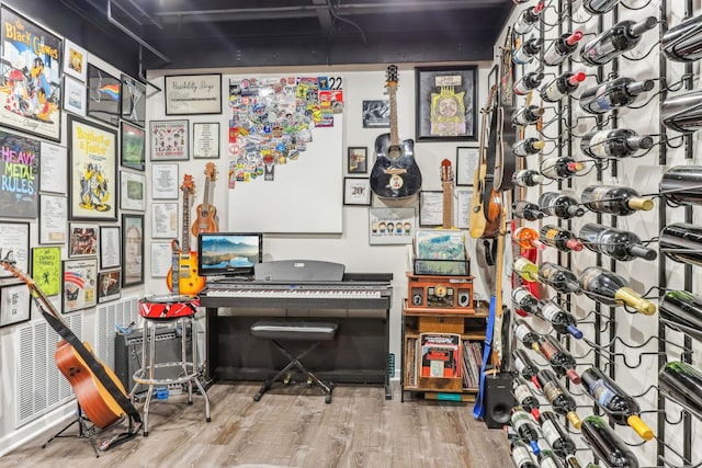 miscellaneous room featuring wood-type flooring