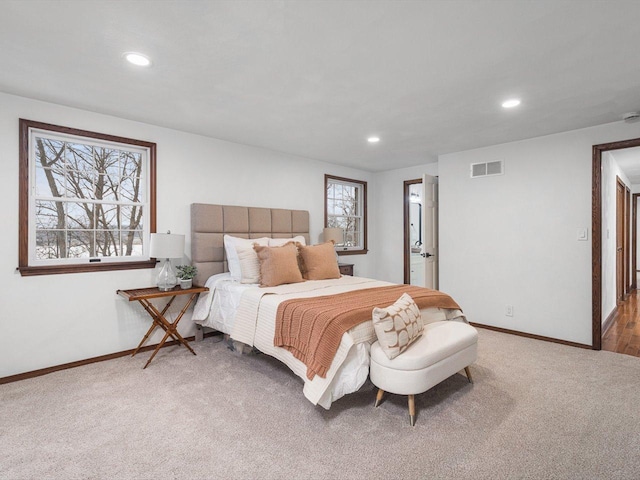 view of carpeted bedroom