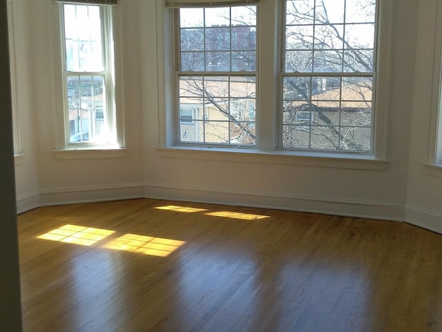 empty room featuring hardwood / wood-style flooring