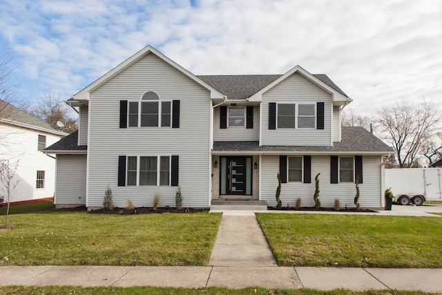 view of property with a front yard