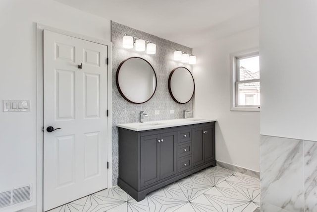 bathroom with vanity