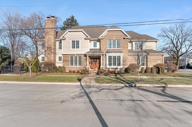 view of front facade with a front lawn