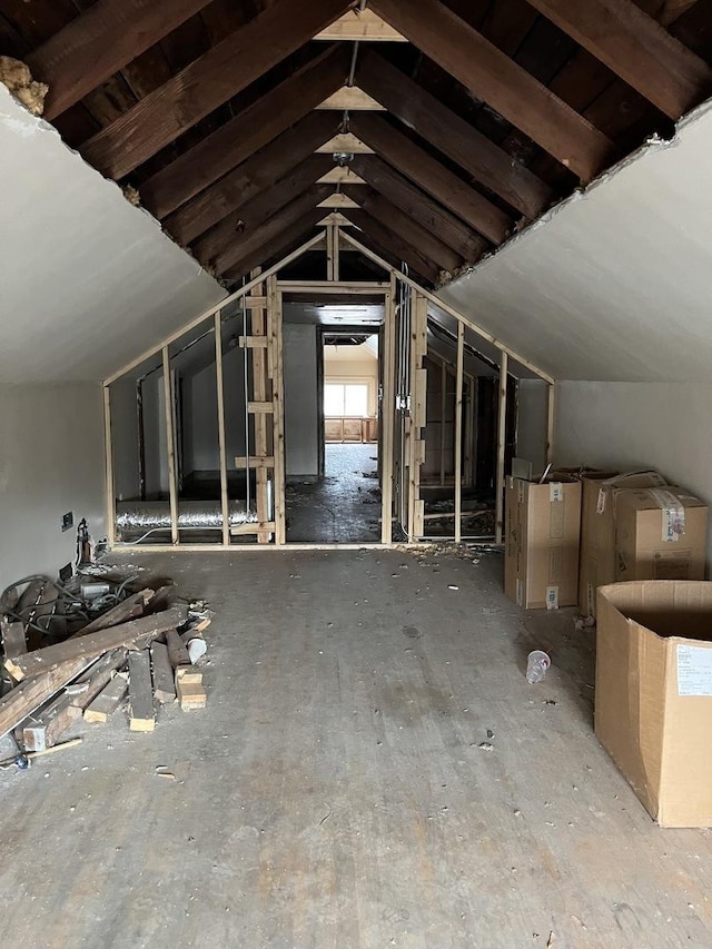 view of attic