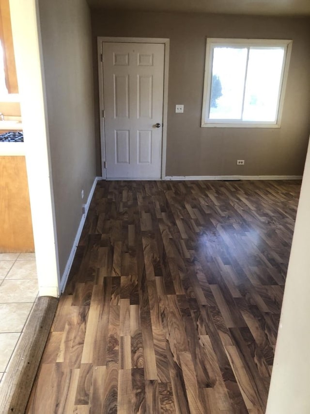 interior space featuring dark hardwood / wood-style flooring