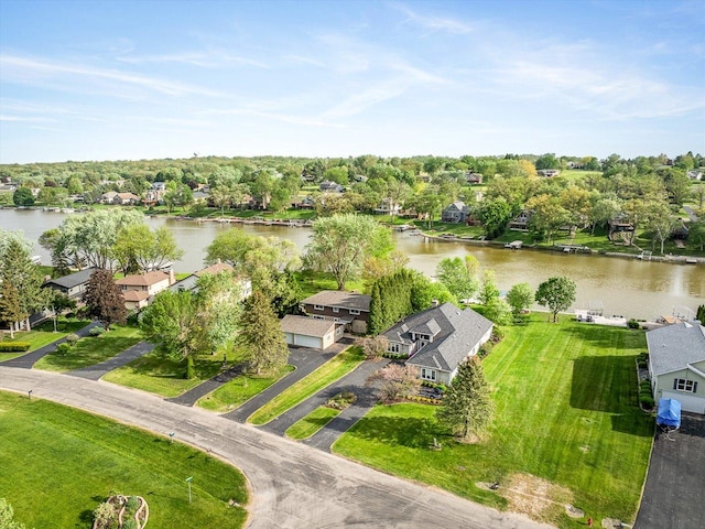 223 Lake Summerset Rd, Davis, IL 61019 - aerial perspective of suburban area with a nearby body of water and a tree filled landscape