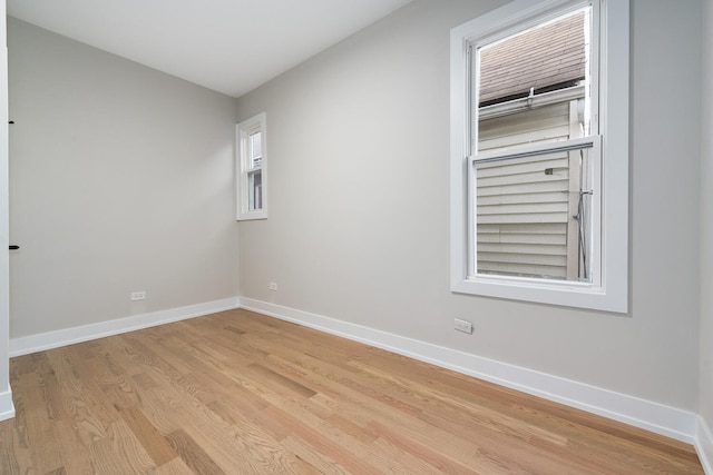 empty room featuring light hardwood / wood-style floors