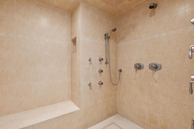 full bathroom with a tile shower