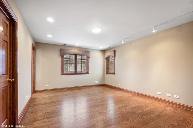 empty room featuring light wood-type flooring