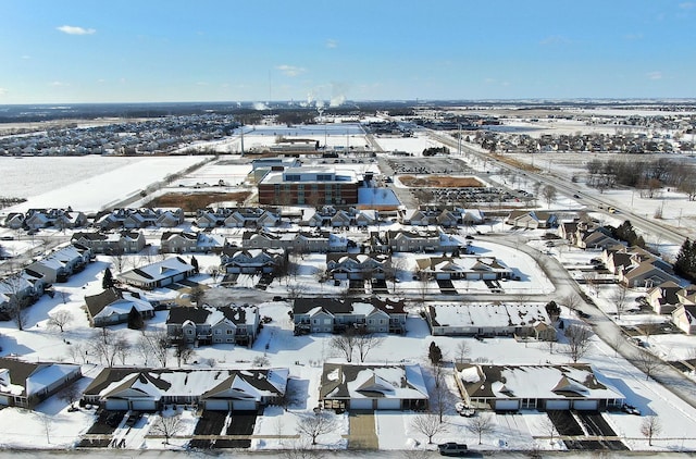 view of snowy aerial view