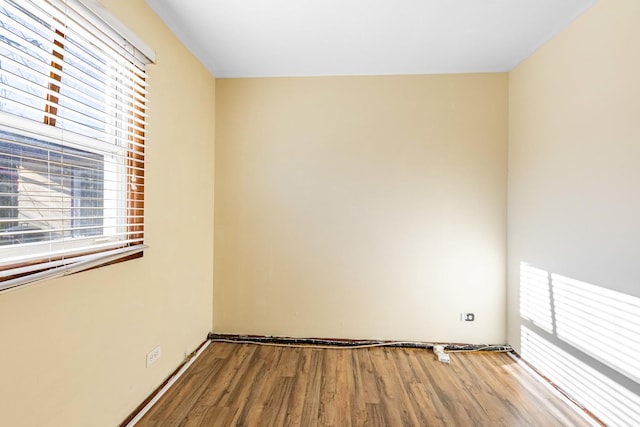 spare room featuring hardwood / wood-style flooring