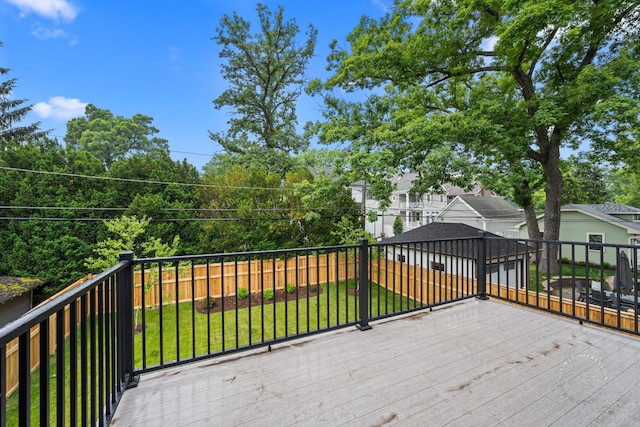 328 S Loomis St, Naperville, IL 60540 - wooden deck with a fenced backyard