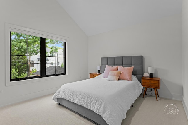 328 S Loomis St, Naperville, IL 60540 - carpeted bedroom with vaulted ceiling and baseboards