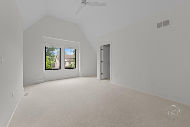 328 S Loomis St, Naperville, IL 60540 - empty room with carpet, lofted ceiling, and ceiling fan