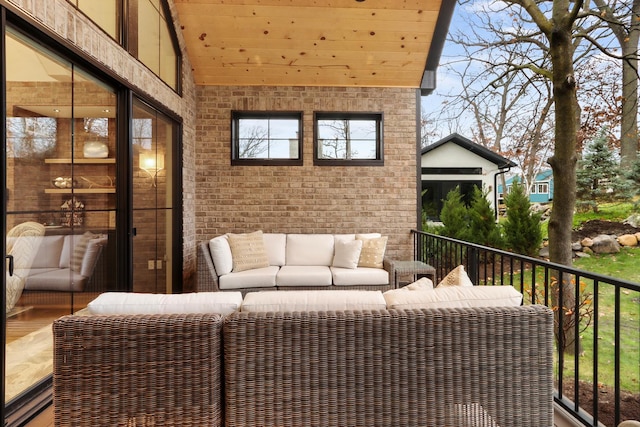 balcony featuring outdoor lounge area