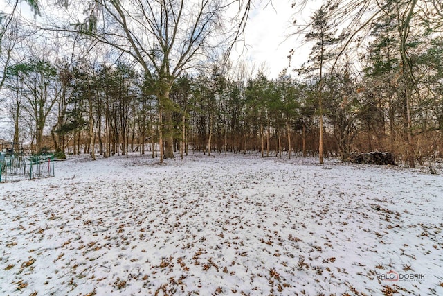 view of snowy view