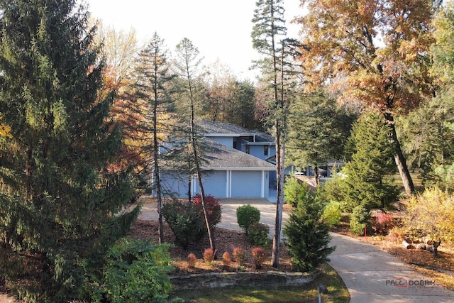 view of property exterior featuring a garage