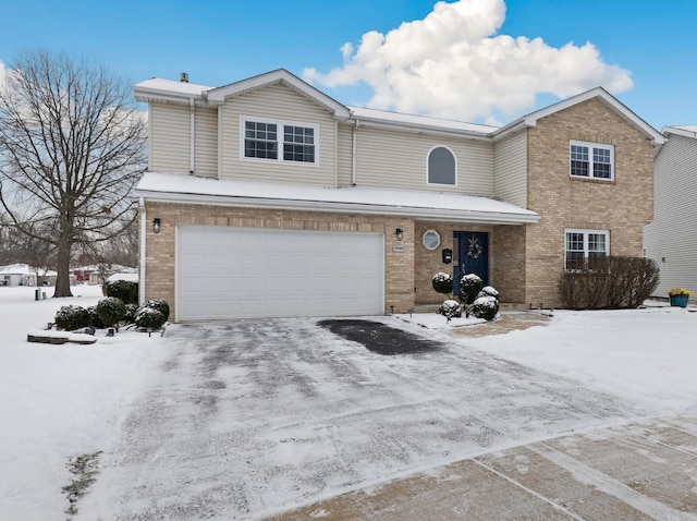 front of property featuring a garage