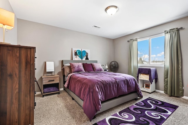 view of carpeted bedroom