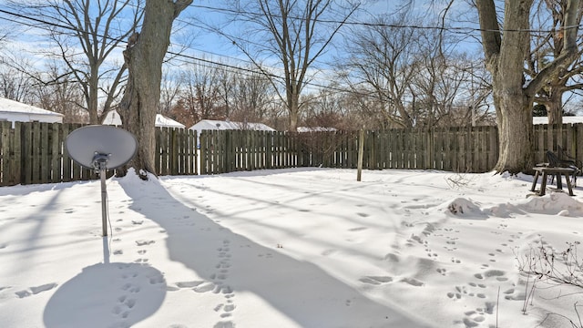 view of snowy yard