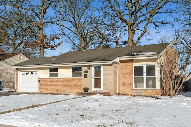 ranch-style home with a garage