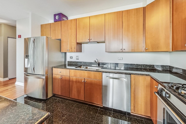 kitchen featuring sink and appliances with stainless steel finishes